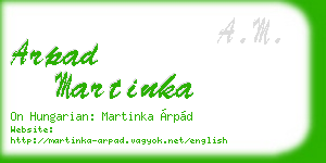 arpad martinka business card